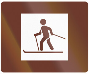Road sign in Finland - Cross-country skiing centre