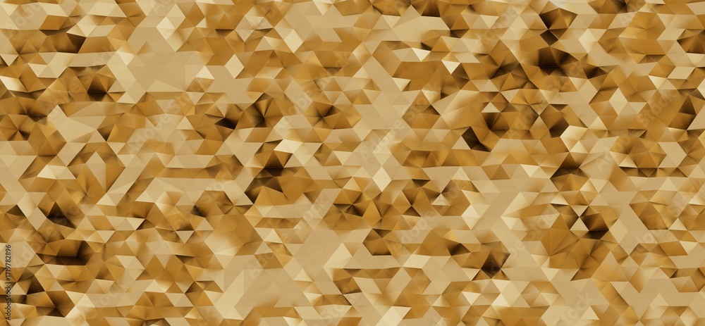 Poster high-resolution abstract background with golden geometric triangles. ideal for website banners, pres