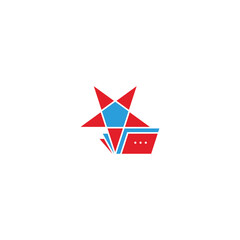 Star file folder creative logo.