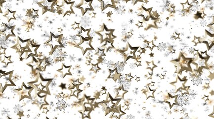 Sparkling gold stars on white. Perfect for holidays, celebrations, and festive designs.