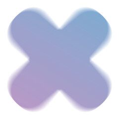 Soft Gradient XShaped Design with Blurry Edges and Pastel Colors.