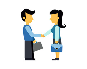 people handshaking deal with bussines project illustration 2.ai
