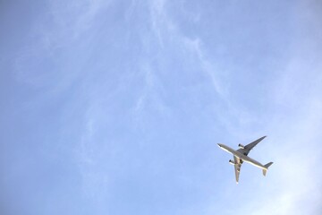 大空を飛ぶ飛行機