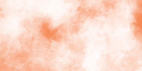 Fototapeta premium orange watercolor ink stains creating an abstract effect, abstract watercolor strokes in warm white and orange hues with white space, light highlights suggest sunlit areas, orange gradient texture.