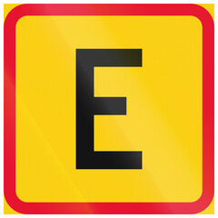 Additional road sign in Finland - Tunnel class E