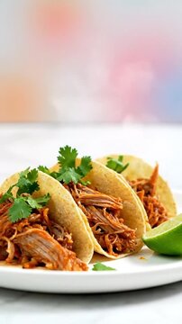 Delicious Pulled Meat Tacos Soft Light
