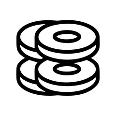 Vector art of stack of tasty donuts, a delightful treat for any occasion, perfect for breakfast, dessert, or a sweet snack