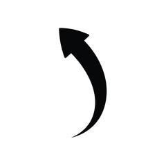 Elegant Curved Arrow Icon Symbol of Progress and Direction