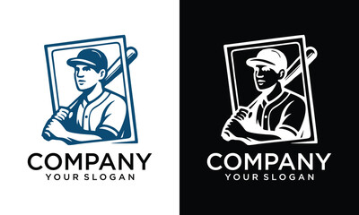 Creative Baseball Logo Design. Sports Baseball Logo Design Vector