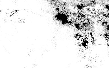 Background of black and white texture. Abstract monochrome pattern of spots, cracks, dots, chips.