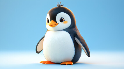 Obraz premium Cute animals on a simple background