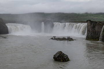 The waterfall Godafoss in Iceland
