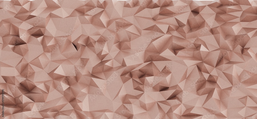 Poster high-resolution image of a rose gold geometric low poly background. ideal for websites, presentation