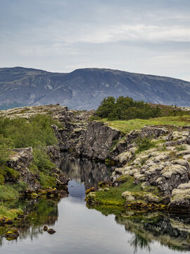 Flosagja canyon and river in Iceland