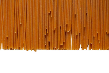 Spaghetti frame with copy space. Pasta background.
