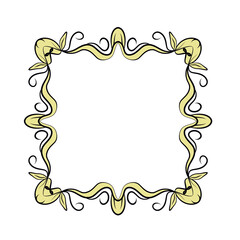 decorative frame with floral elements