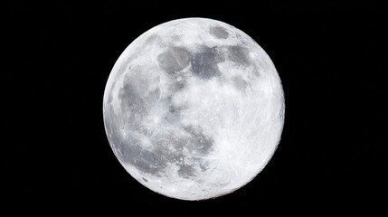 Obraz premium crater. The moon's rugged surface shines in stark detail against the vast darkness of space, a celestial marvel. STEM education sheets.