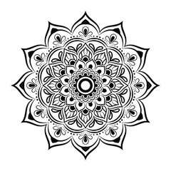 floral Line art mandala design vector