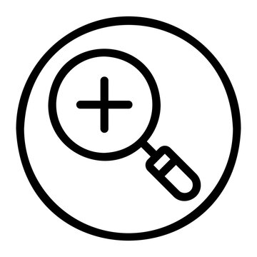 Fototapeta zoom in line icon