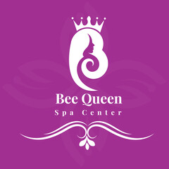 Initial BQ face beauty logo design templates