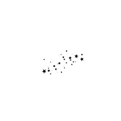 Fototapeta premium Stars on a white background. Black star shooting with an elegant star