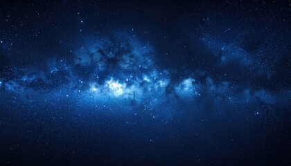 Fototapeta premium Vast Blue Galaxy with Twinkling Stars and Nebulae Deep Space Phenomenon