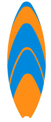Orange and Blue Skimboard Design A Vibrant Summer Icon