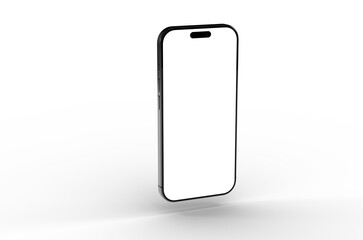 High-quality photo of a modern smartphone with a blank screen, perfect for app presentations or website mockups.