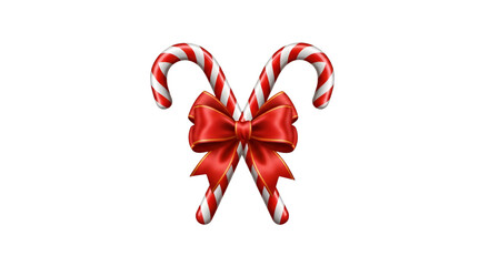 Festive Candy Canes with Red Bow