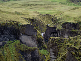 canyon Fjaðrárgljúfur and river Fjaðrá in Iceland