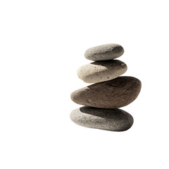 Balanced Stack of Rocks : Smooth stones piled atop each other in a dark clean composition demonstrating stability and minimalist beauty