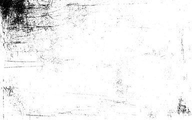 Grunge black scratched background, old film effect, distressed scary texture with space for a design resource. Background of black and white. Abstract monochrome texture pattern. Vector design.