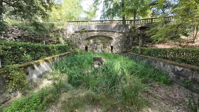 Fish Pond of the Mask, park of Pratolino, Italy
