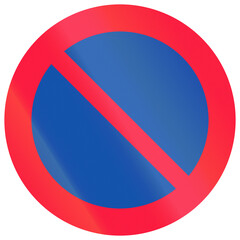 Historic road sign in Finland - No stopping