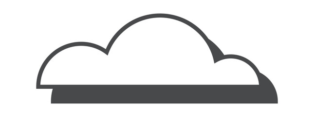 Cloud groovy y2k decorative element