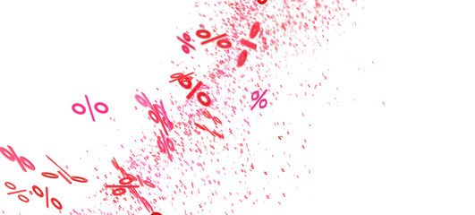 Abstract background with pink percentage symbols. Ideal for sales, discounts, and promotions.