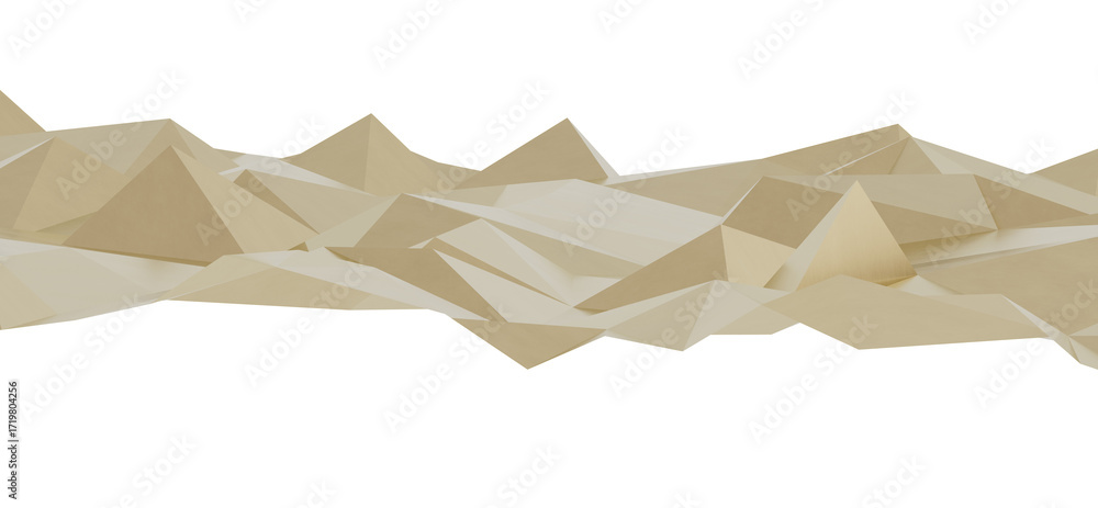Poster abstract background image featuring a low poly beige mountain range. ideal for presentations, websit