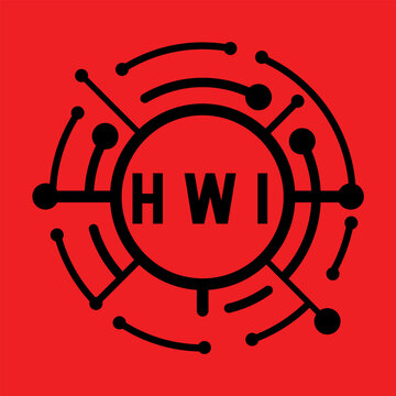 HWI letter design. HWI letter technology logo design. HWI Monogram logo design for an entrepreneur and business