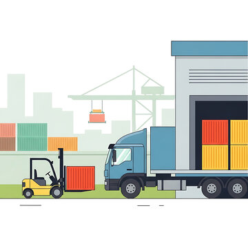 Efficient Logistics Operation Featuring Cargo Truck Loading and Remote Sensing Imagery Context for Industrial Supply Chain Management