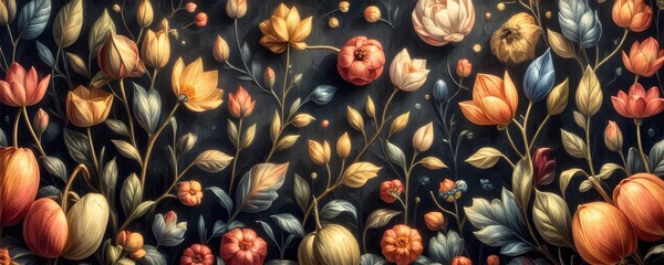 Hand drawn doodle patterns at the top, with a clear subject positioned at the bottom and ample space above for text or design.