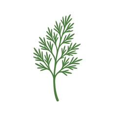 Flat Style Herb Clipart – Fresh Green Leaf PNG for Kitchen & Botanical Use