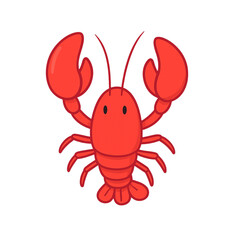 Lobster Clipart – Red Seafood Illustration PNG for Stickers & Sublimation