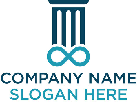 a combination of the house pillar logo with the infinite logo