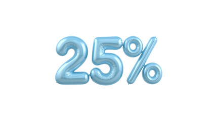 Light Blue 25% Off Balloons - Discount Sale Promotion