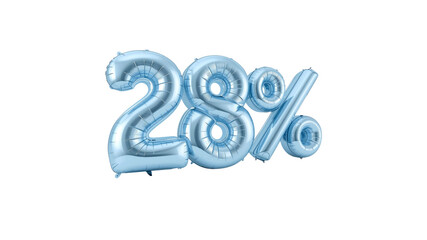 Light Blue 28% Discount Balloons - Sale Promotion Graphic