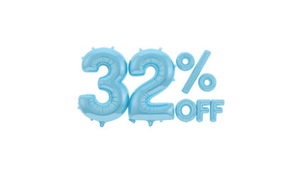 32% Off Sale - Light Blue Balloon Numbers