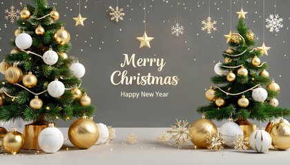 christmas background with christmas tree decorations