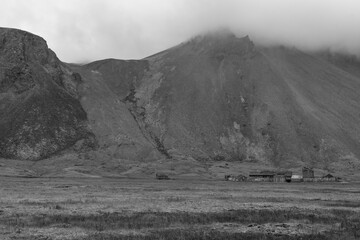mountains Stokksnes  and landscape in Iceland