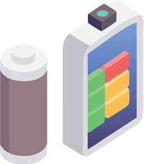 Vector illustration of a blank cardboard milk carton with a pie chart diagram and a pen