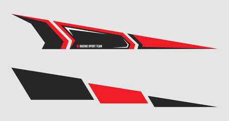 Car side graphic design. Minimalist car decal. Racing car sticker design.  Set of vector car decoration